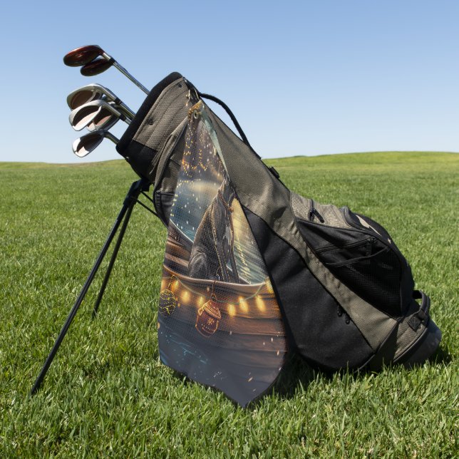 Toalla De Golf Viaje festivo de los grandes Navidades daneses (Verde)