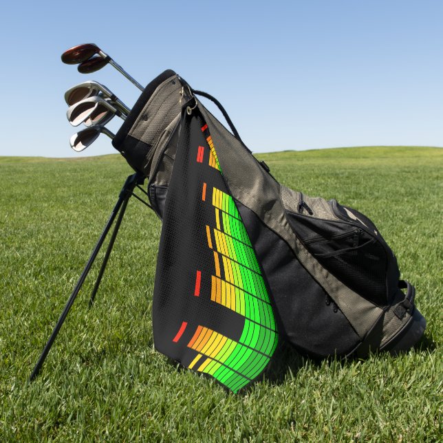 Toalla De Golf Vibes ecualizadoras del ritmo de la música DJ Blac (Verde)
