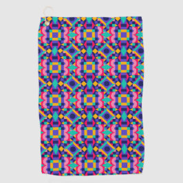 Toalla De Golf Vibrant geometric pattern featuring pink