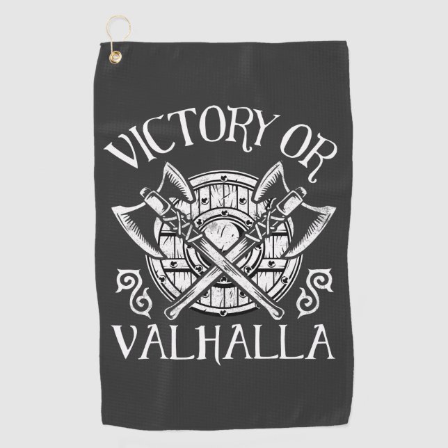 Toalla De Golf Victoria o Valhalla - Escudo y hacha (Anverso)