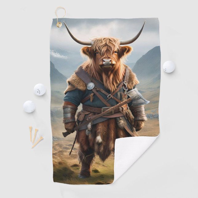 Toalla De Golf Viking Highland Cow, (In situ)