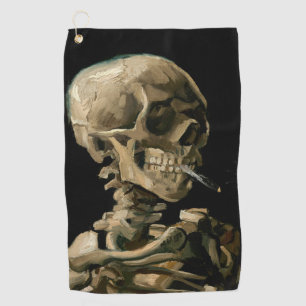 Toalla De Golf Vincent van Gogh - Calavera con cigarrillo en llam