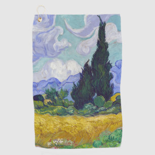 Toalla De Golf Vincent Van Gogh - Campo de trigo con cipreses