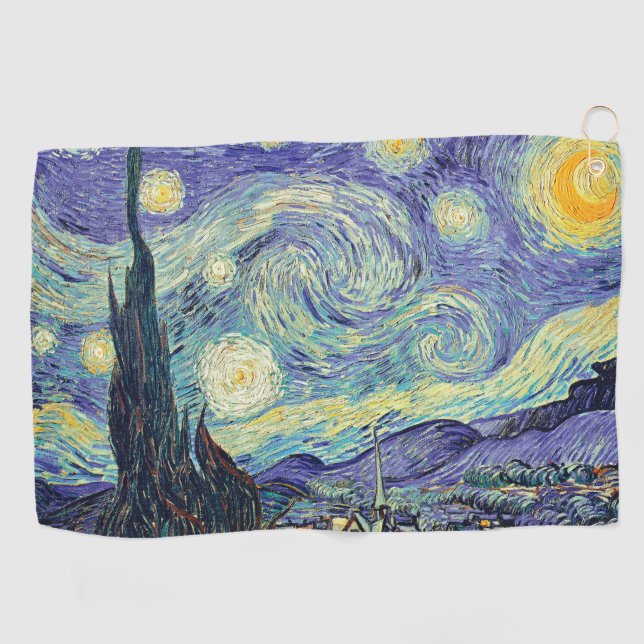 Toalla De Golf Vincent Van Gogh/ La Noche Starry (Horizontal)