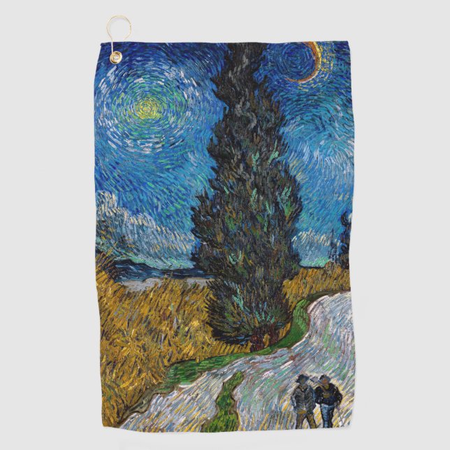 Toalla De Golf Vincent van Gogh - Road with Cypress and Star (Anverso)