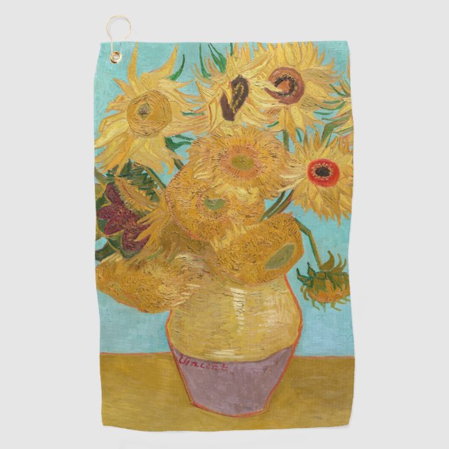 Toalla De Golf Vincent Van Gogh - Vase con doce girasoles (Anverso)