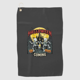 Toalla De Golf Viniendo Halloween Esqueletos Bailando Castillo Ca