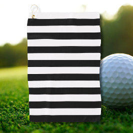 Toalla De Golf Vintage Classic rayas negras y blancas