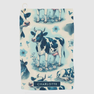 Toalla De Golf Vintage Cute Farm Cow Seamless