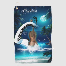 Toalla De Golf Violín Steampunk con piano curvo