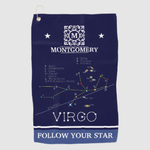 Toalla De Golf Virgo de Constelación Zodiac