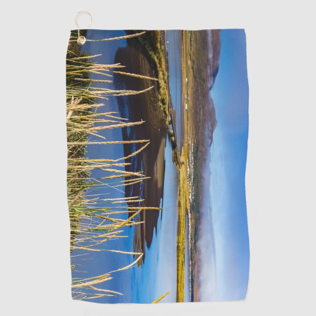 Toalla De Golf Vista sobre Saudarkrokur y Skagafjordur, Islandia (Anverso)