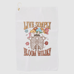Toalla De Golf Vive de forma simple, Bloom Willy - Skeleton y hon