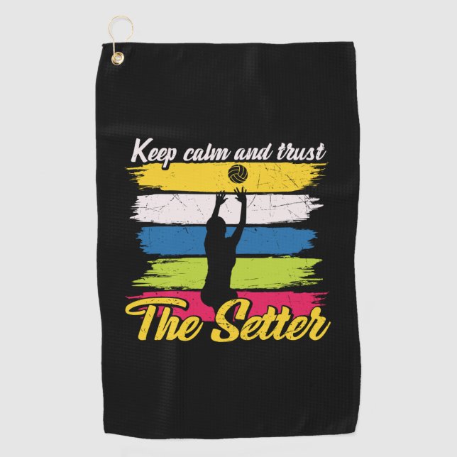 Toalla De Golf Volleyball Player | Keep Calm And Trust (Anverso)