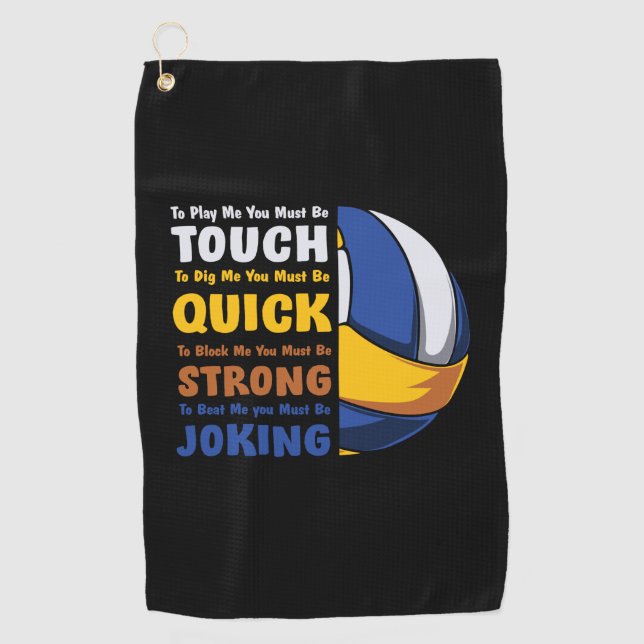 Toalla De Golf Volleyball Player | You Must Be Strong (Anverso)