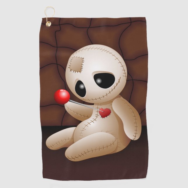Toalla De Golf Voodoo Doll Personalizado enamorado (Anverso)
