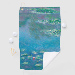 Toalla De Golf Waterlilies por la pintura Bella Artes de Claude M