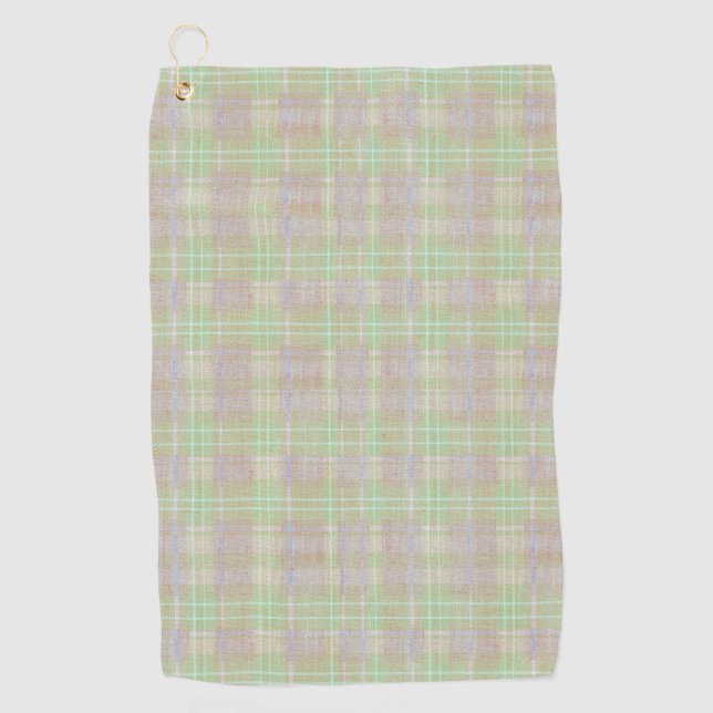 Toalla De Golf Weathered Neutral Sage Plaid (Anverso)