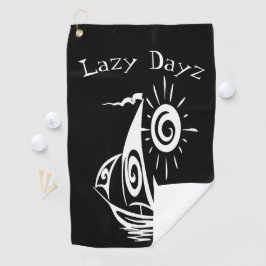 Toalla De Golf Whimsical Lazy Sailboat