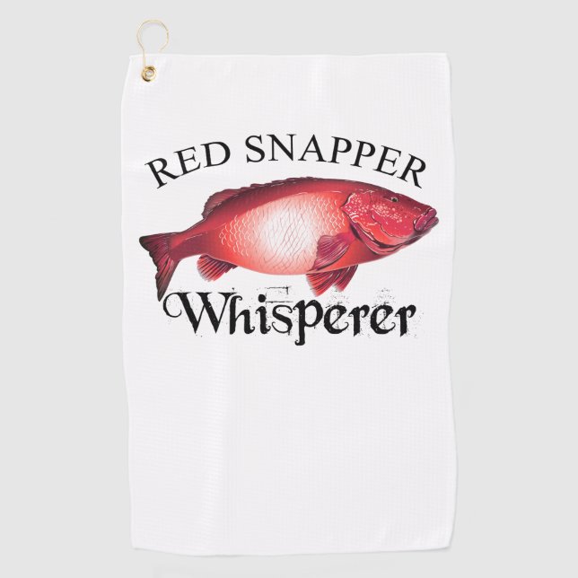 Toalla De Golf Whisperer de Snapper Rojo (Anverso)