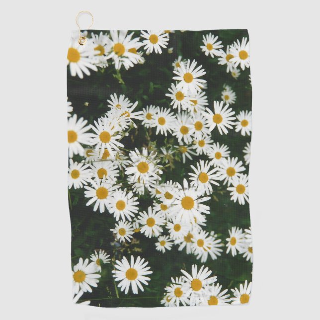 Toalla De Golf White Oxeye Daisy, Moon Daisy Meadow (Anverso)