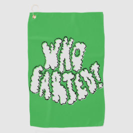 Toalla De Golf Who Farted Golf Towel Funny Green Puff Lettering