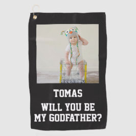 Toalla De Golf Will You Be My Godfather Godparent Proposal Golfer