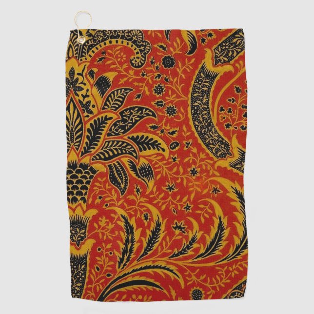 Toalla De Golf William Morris India Red Floral (Anverso)