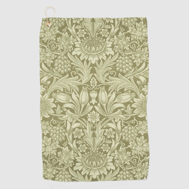 Toalla De Golf William Morris Sunflower Green Flower (Anverso)