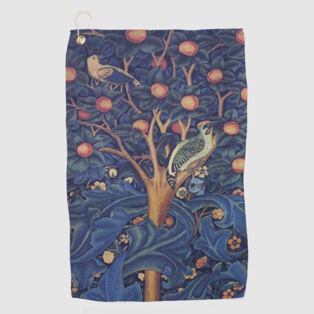Toalla De Golf William Morris Woodpecker Tapestry Arts & Crafts (Anverso)