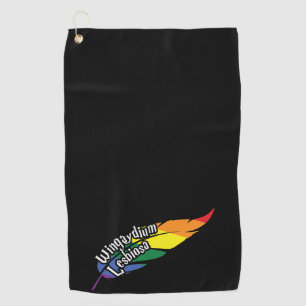 Toalla De Golf Wingaydium Lesbiosa - Funny LGBTQ+ Magic Pun