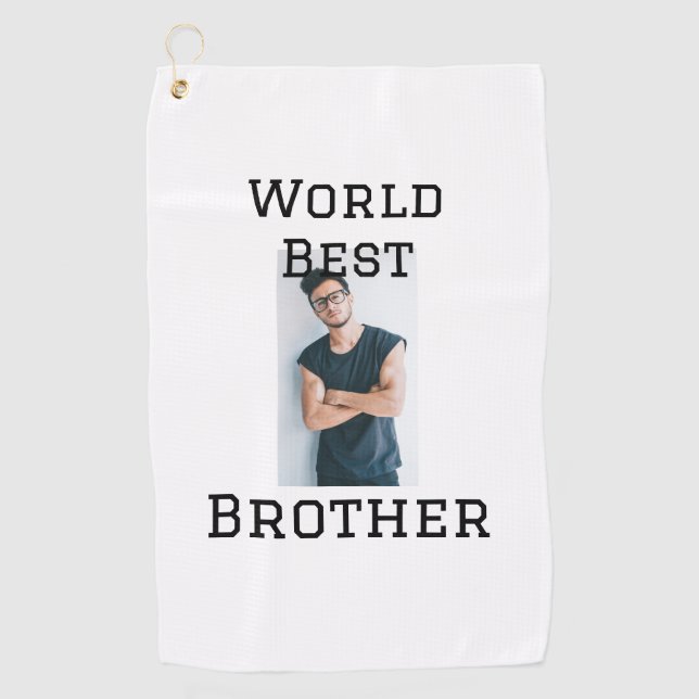 Toalla De Golf World best brother agregar nombre texto deportes d (Anverso)