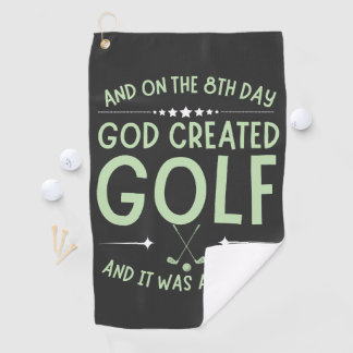 Toalla De Golf Y en el octavo día Dios creó el Golf Funny Bible V