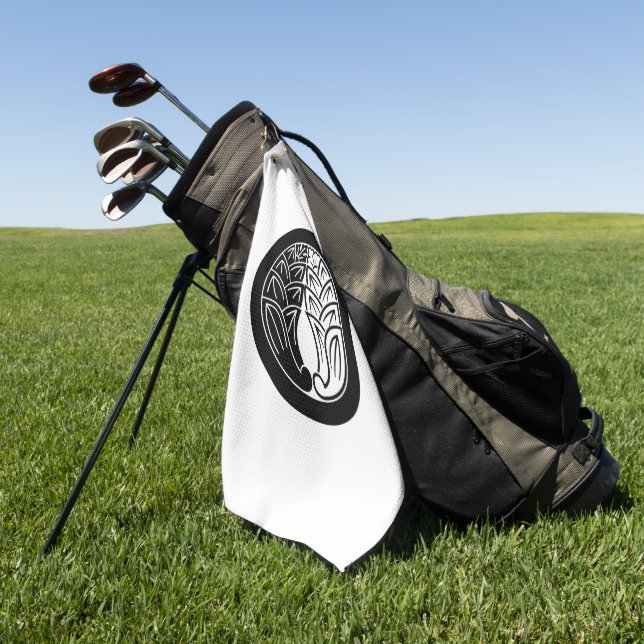 Toalla De Golf Yin y Yang abrazando en círculo a los jugadores ja (Verde)