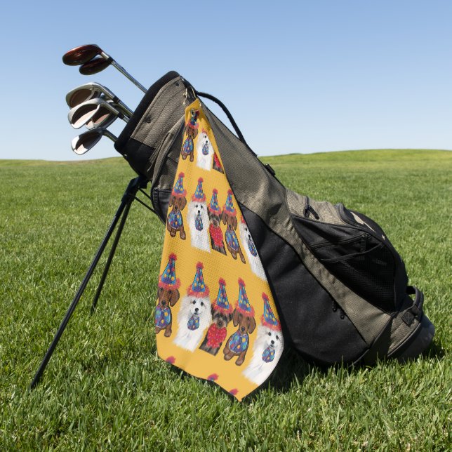 Toalla De Golf Yorkie Poo (Verde)