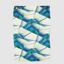 Zigzag verde o sierras en un cian intenso al azul 