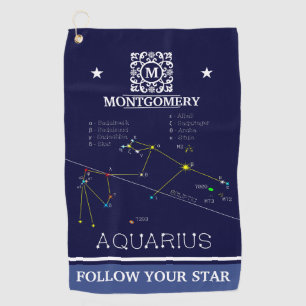 Toalla De Golf Zodiac Constellation Aquarius