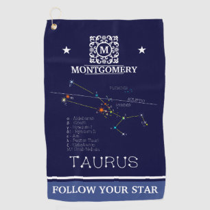 Toalla De Golf Zodiac Constellation Taurus