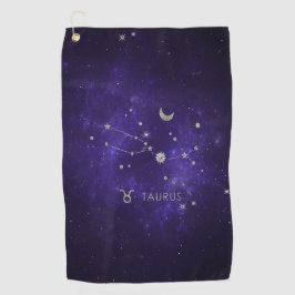 Toalla De Golf Zodiac Purple Taurus | Horoscopio Astrológico Cósm