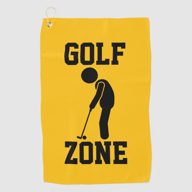 Toalla De Golf Zona de Golf - Golf Divertido (Anverso)