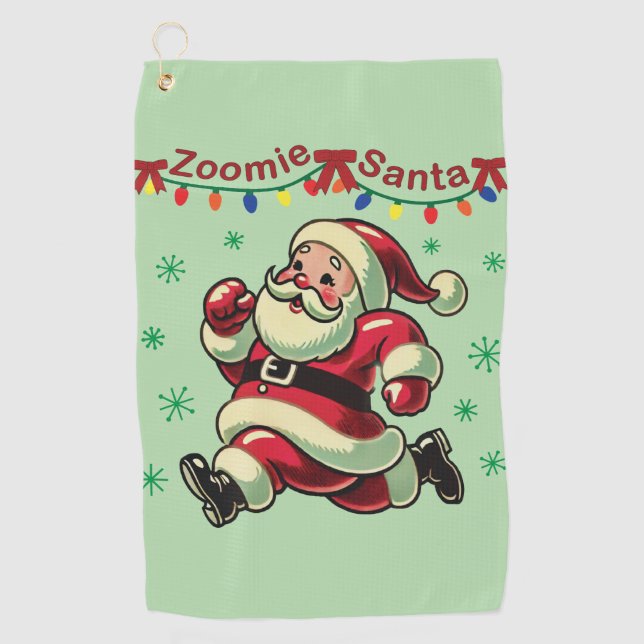 Toalla De Golf Zoomie Santa Navidades (Anverso)