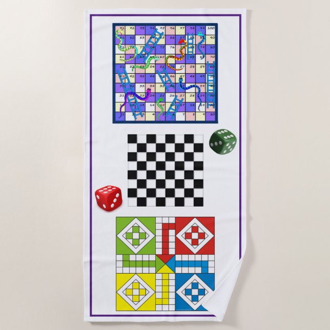 Toalla de haya - Diversión en la arena - Juegos de (Anverso)