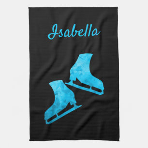 Toalla de hielo patina patina hielo azul negro