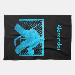 Toalla de hockey sobre hielo turquesa