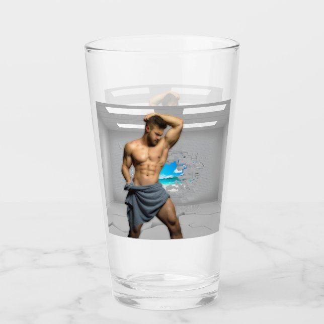 Toalla de hombre de SlipperyJoe rota pared de ladr (Anverso)