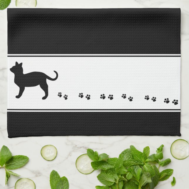 Toalla de huellas de patas de gatito (Doblado)