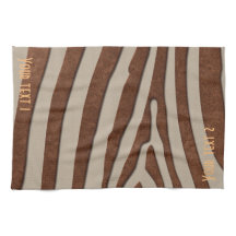 Toalla de impresión de animales negrita personaliz