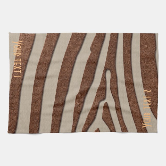 Toalla de impresión de animales negrita personaliz (Horizontal)