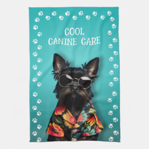 Toalla de impresión de púa de perro Grooming