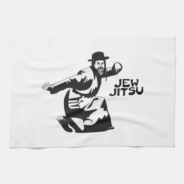 Toalla de Jew Jitsu | Judía Bar Mitzvah Regalos (Horizontal)